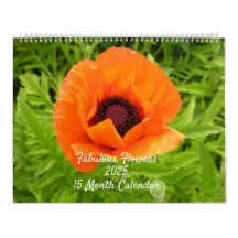 Fabulous Flowers 15 Month Calendar