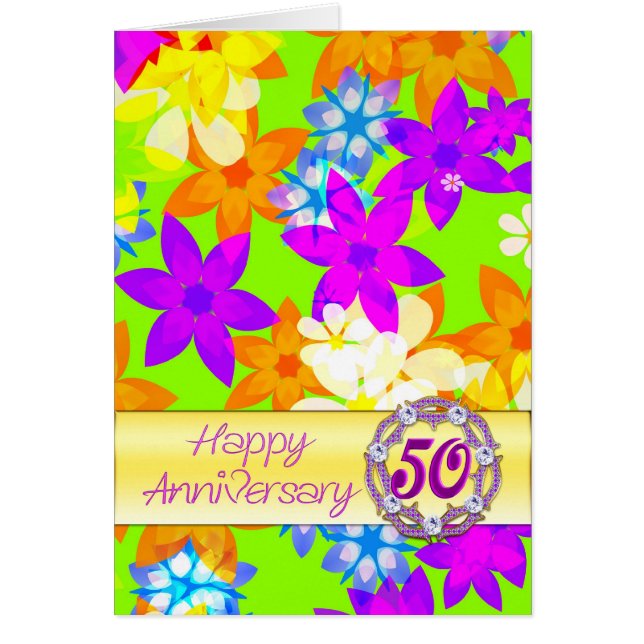 Fabulous flowers 50th anniversary for a couple (Front)