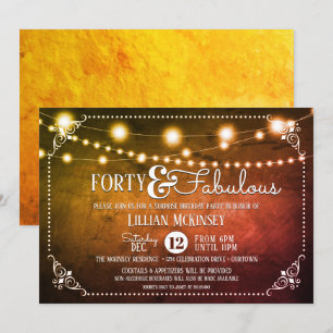 Fabulous Forty Surprise Birthday Party Invitation