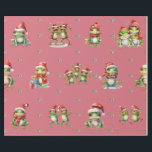 Fabulous Frogs Christmas Holiday Lt Red Wrapping Wrapping Paper<br><div class="desc">Fun frogs holiday wrapping paper will entertain and delight anyone you gift it to! Amusing, quality wrapping paper will be your favourite. Look for our amazing Frog Rock Band set of three flat sheets and rolled wrapping papers to match! Plus, any animal-themed products sold from the Paws Charming shop help...</div>