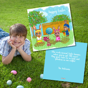 Fabulous Funny Easter Bunny Crew Greeting Holiday Card