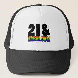 Fabulous Gay 21st Birthday Trucker Hat