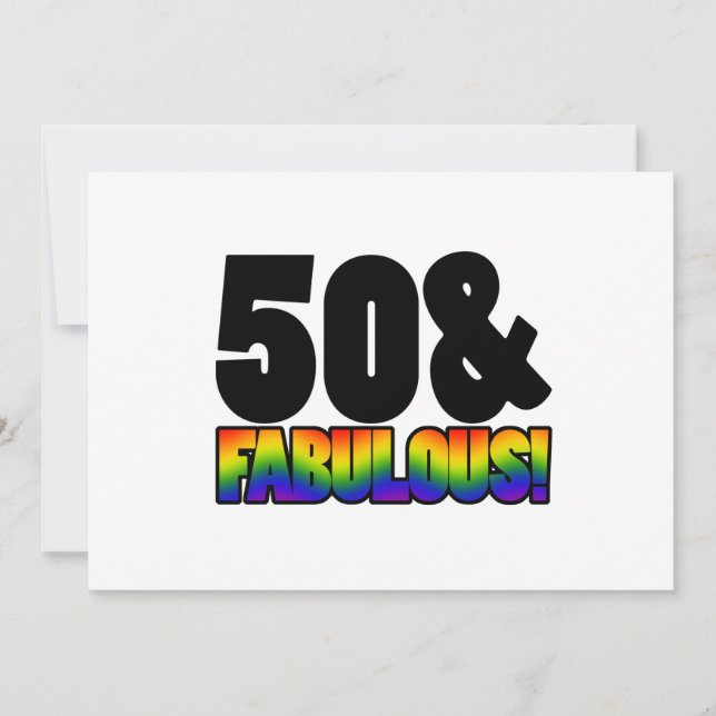 Fabulous Gay 50th Birthday Card (Front)
