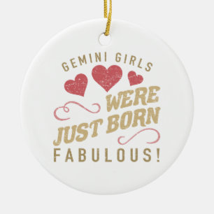 Fabulous Gemini For Women Ceramic Ornament