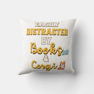 Fabulous gift for those who love books and corgi cushion