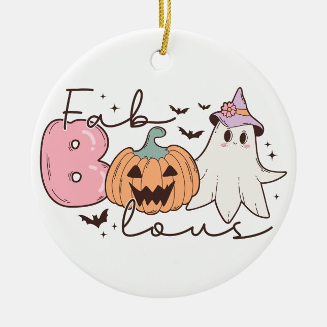 Fabulous Halloween Ceramic Ornament (Front)
