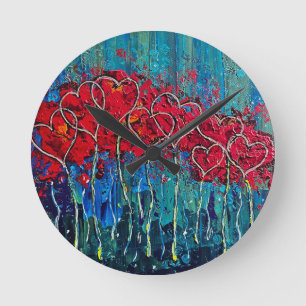 Fabulous Hearts Wall Clock