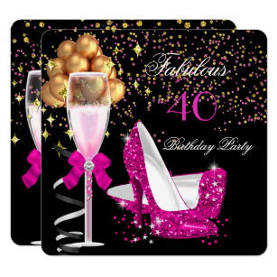 pink and black invitations announcements zazzle au