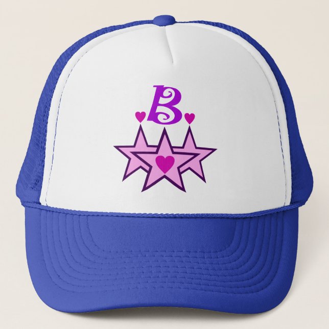 ╚»★Fabulous Initial B Stylish Trucker Hat★«╝ Hat (Front)