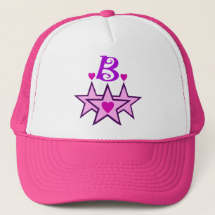 ╚»★Fabulous Initial B Stylish Trucker Hat★«╝ Hat