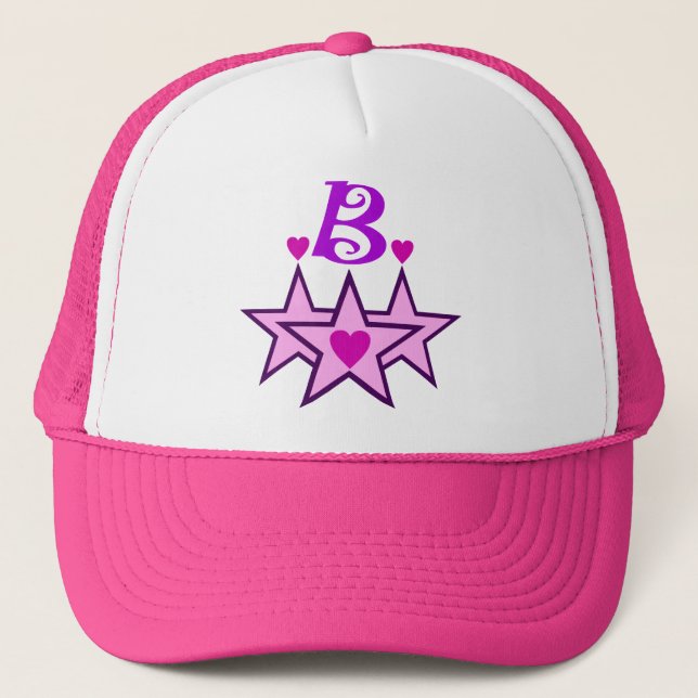 ╚»★Fabulous Initial B Stylish Trucker Hat★«╝ Hat (Front)