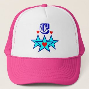 ╚»★Fabulous Initial C Stylish Trucker Hat★«╝ Hat