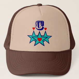 ╚»★Fabulous Initial C Stylish Trucker Hat★«╝ Hat