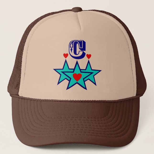 ╚»★Fabulous Initial C Stylish Trucker Hat★«╝ Hat (Front)