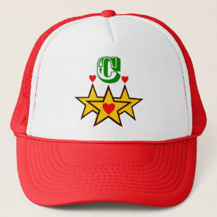 ╚»★Fabulous Initial C Stylish Trucker Hat★«╝ Hat