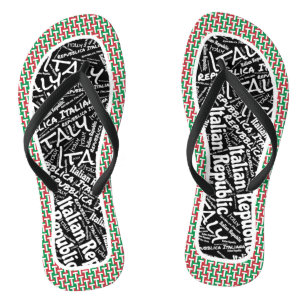 Fabulous Italy Flag Colours Patriotic Thongs