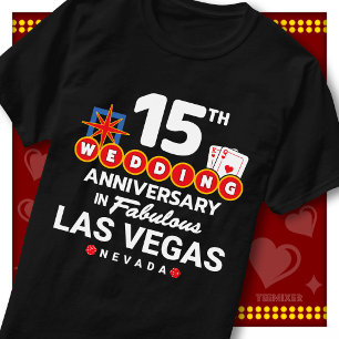 Fabulous Las Vegas 15th Anniversary Wedding Couple T-Shirt