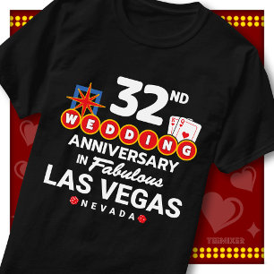 Fabulous Las Vegas 32nd Anniversary Wedding Couple T-Shirt