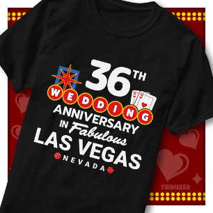 Fabulous Las Vegas 36th Anniversary Wedding Couple T-Shirt