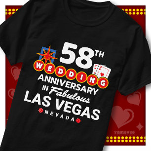 Fabulous Las Vegas 58th Anniversary Wedding Couple T-Shirt