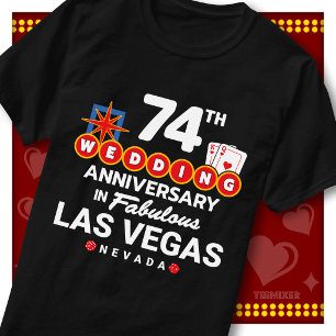 Fabulous Las Vegas 74th Anniversary Wedding Couple T-Shirt
