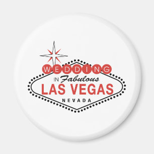 Fabulous Las Vegas Wedding Template Customisable Magnet