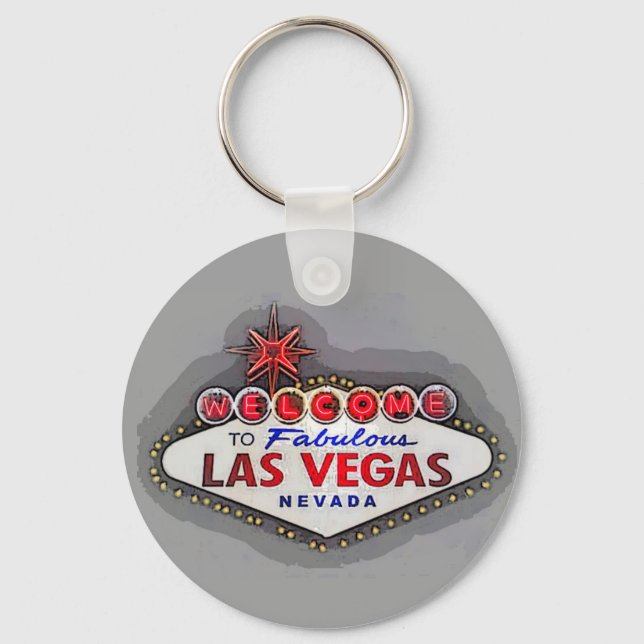 Fabulous Las Vegas Welcome Sign Key Ring (Front)