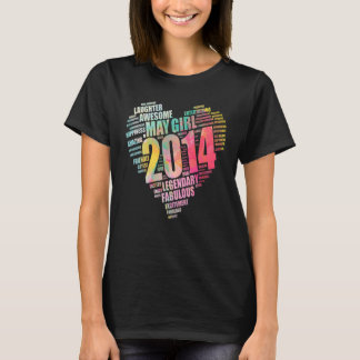 Fabulous May Girl 2014 Awesome Big Heart 8th Birth T-Shirt
