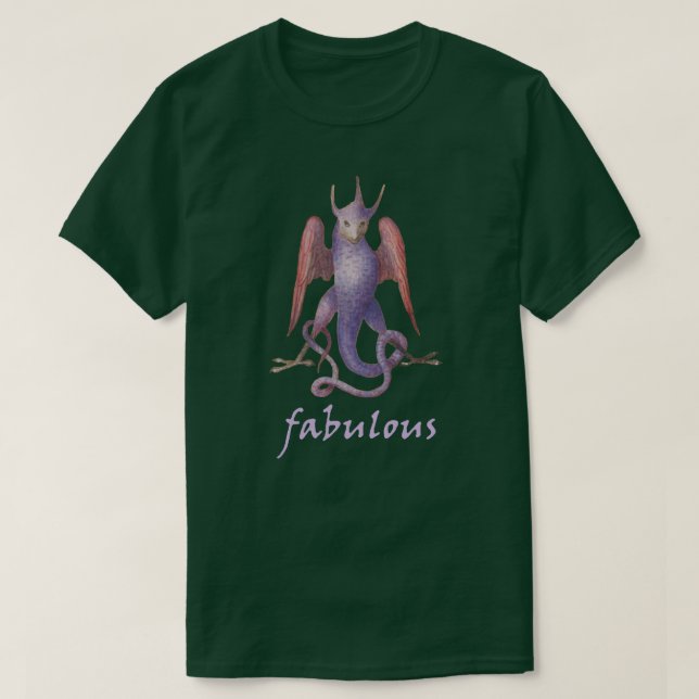 Fabulous Mediaeval Manuscript Creature T-Shirt (Design Front)
