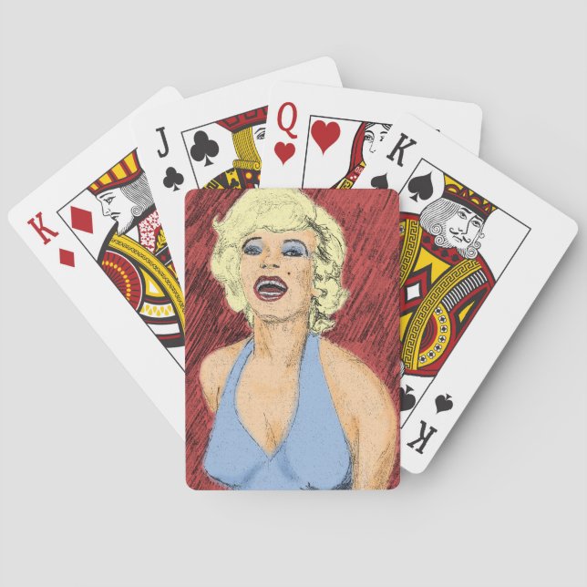 Fabulous Miss M Blonde Bombshell Playing Cards (Back)