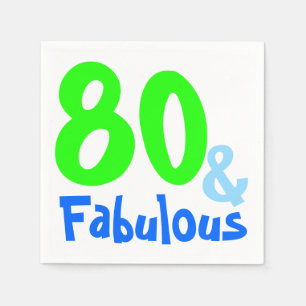 Fabulous Neon Birthday Napkin