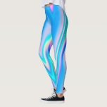Fabulous Neon Eyecatching holographic unicorn pink Leggings<br><div class="desc">Easily personalise this colourful fabulous Leggings on Holographic Rainbow Pastel Wave abstract design featuring Unicorn aesthetic with a modern and cute touch of fairy. Add your name,  choose font,  change size and position,  add clipart,  photos and shapes,  chills and be fabulous.</div>