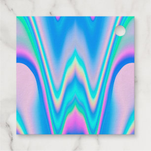 Fabulous neon holographic unicorn pink text CUTE Favour Tags