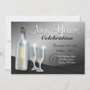 Fabulous New Years Champagne Invitations