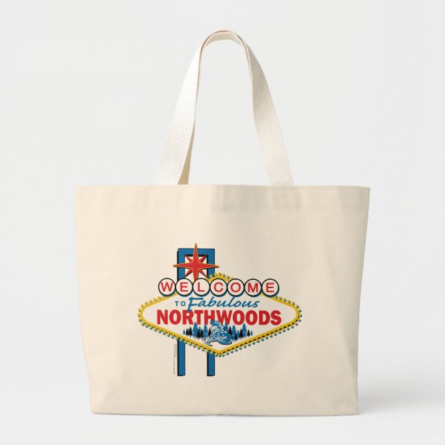 Fabulous-North-Woods Large Tote Bag (Front)