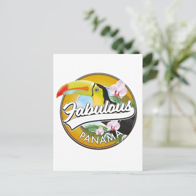 Fabulous Panama retro logo Postcard (Standing Front)
