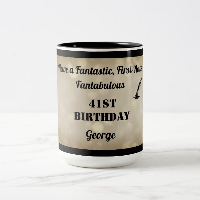 Fabulous Personalised 41st Birthday Mug (Center)
