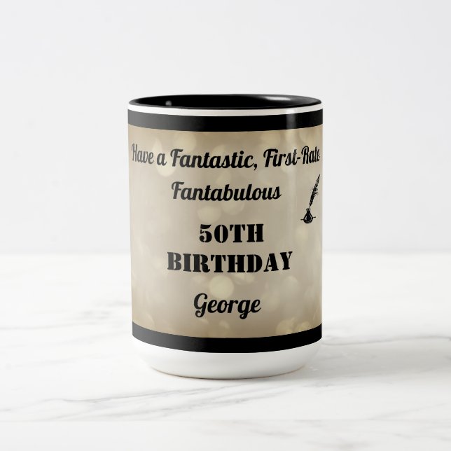 Fabulous Personalised 50th Birthday Mug (Center)