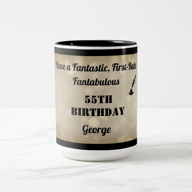 Fabulous Personalised 55th Birthday Mug (Center)