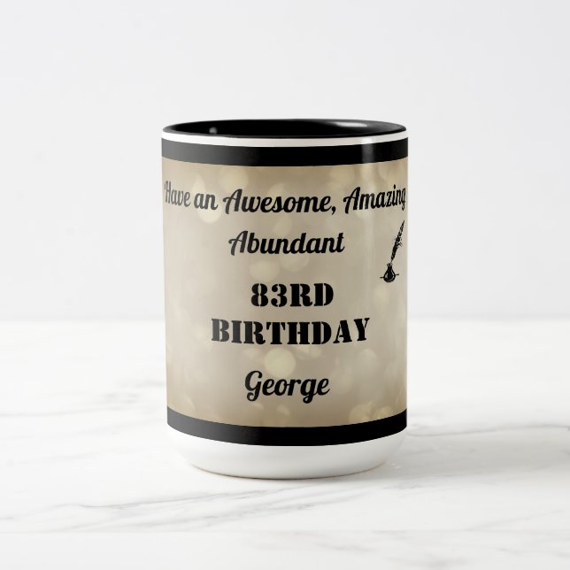 Fabulous Personalised 83rd Birthday Mug (Center)