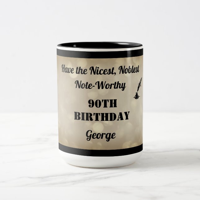 Fabulous Personalised 90th Birthday Mug (Center)