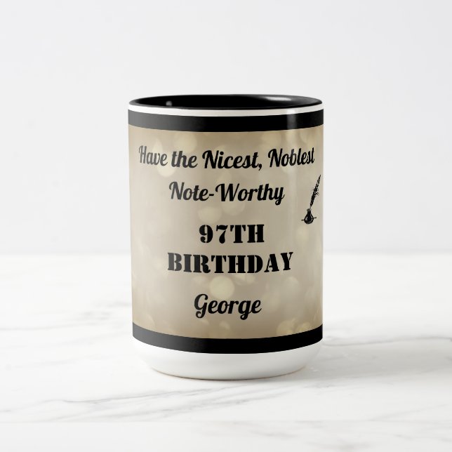 Fabulous Personalised 97th Birthday Mug (Center)