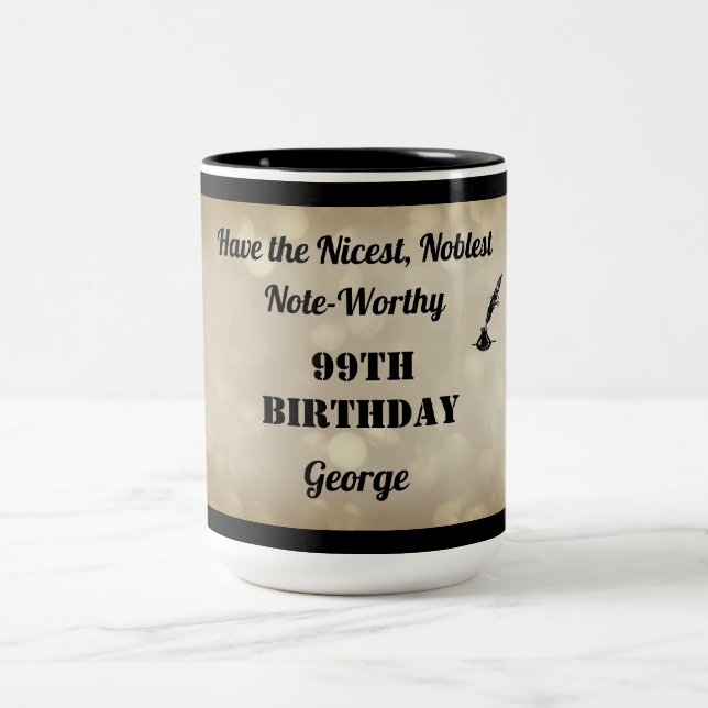 Fabulous Personalised 99th Birthday Mug (Center)