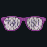 Fabulous Purple Fab 50 50th birthday Retro Sunglasses<br><div class="desc">It is time to party because someone is turning 50!. Yes it is that half century milestone, and that is cause to celebrate. Who is the Fab and 50 girl? This bold design is part of our collection of fun 50 and fabulous items. A fun purple font on one side...</div>