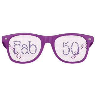 Fabulous Purple Fab 50 50th birthday Retro Sunglasses