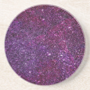 Fabulous purple glitter coaster