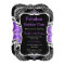 Fabulous Purple Silver Black Party Invitation