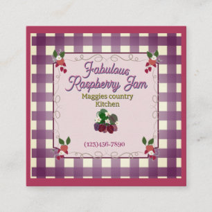fabulous raspberry  jam LABEL Enclosure Card