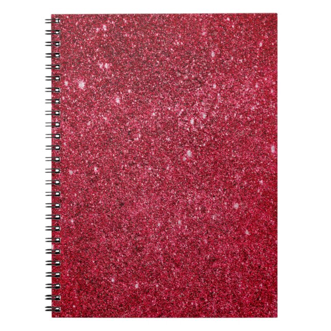 Fabulous red glitter texture notebook (Front)