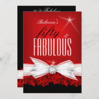 Fabulous Red Lace Black 50th Birthday Party 2